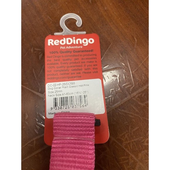 HOT PINK DINGO CLASSIC DOG COLLAR, LARGE - Picture 2 of 2